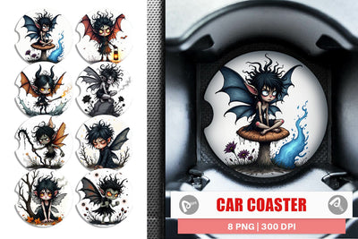 Car Coaster Grumpy Dark Fairy Sublimation artnoy 