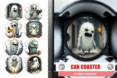 Car Coaster Grumpy Ghost Sublimation artnoy 