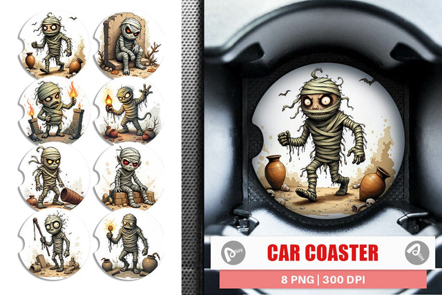 Car Coaster Grumpy Mummy Sublimation artnoy 