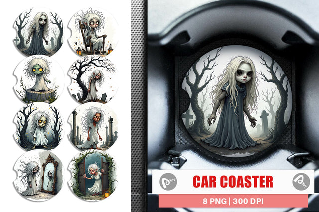 Car Coaster Grumpy White Lady Sublimation artnoy 