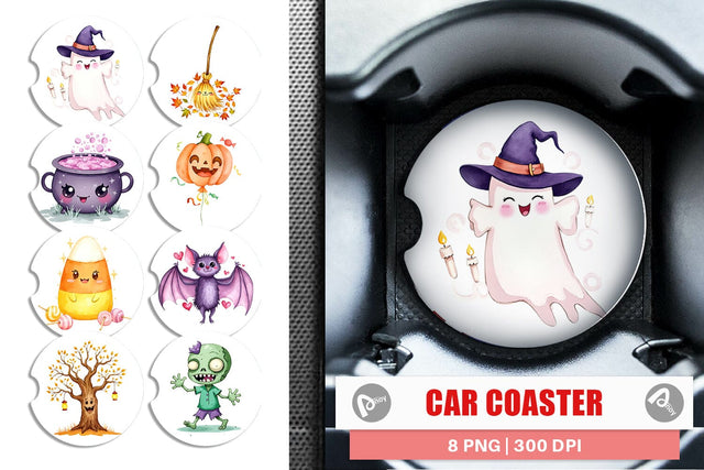 Car Coaster Halloween Characters Sublimation artnoy 