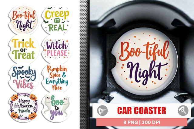 Car Coaster Halloween Quotes Sublimation artnoy 