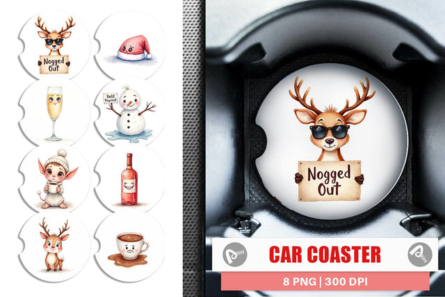 Car Coaster Holiday Hangover Sublimation artnoy 