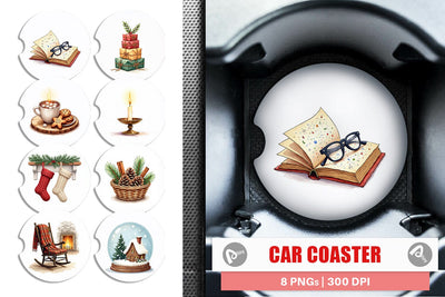 Car Coaster Hygge Holiday Sublimation artnoy 