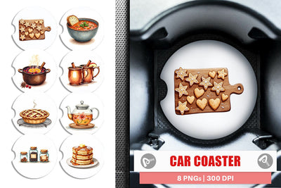 Car Coaster Hygge Winter Kitchen Sublimation artnoy 