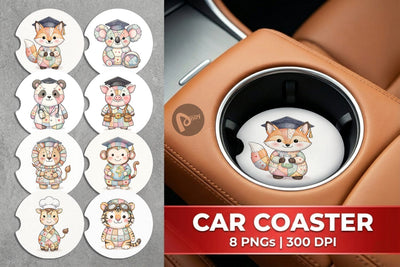 Car Coaster Innocent Future Career Patchwork Sublimation artnoy 