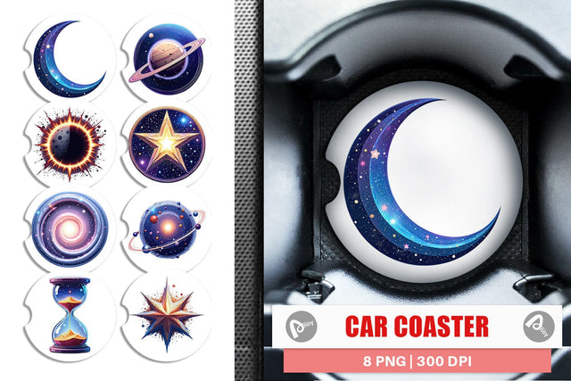 Car Coaster Interstellar Icons Sublimation artnoy 