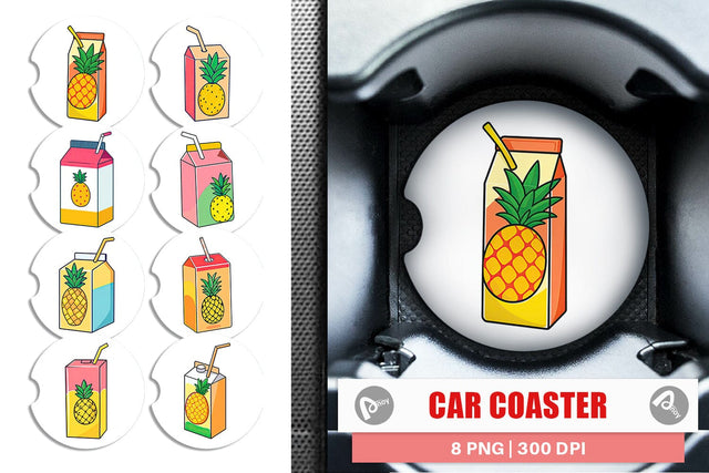 Car Coaster Juice Box Sublimation artnoy 