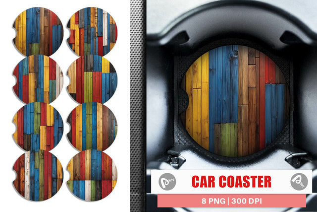 Car Coaster Juneteenth Wood Texture Sublimation artnoy 