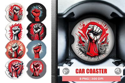 Car Coaster Labor Day Illustration Sublimation artnoy 