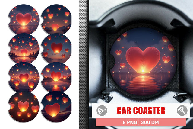 Car Coaster Lantern Sublimation artnoy 
