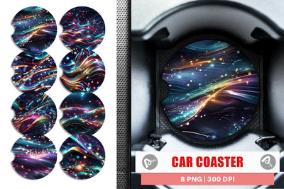 Car Coaster Light Motion Pattern Sublimation artnoy 