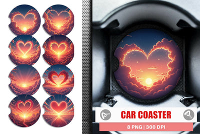 Car Coaster Love Horizon Sublimation artnoy 