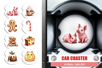 Car Coaster Lumpy Nordic Treats Sublimation artnoy 