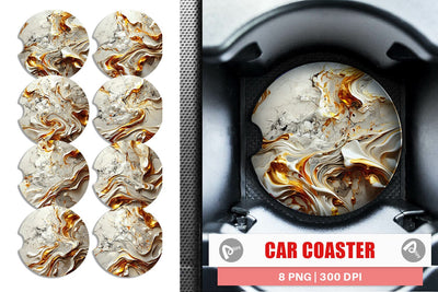 Car Coaster Luxury Fluid Marble Sublimation artnoy 