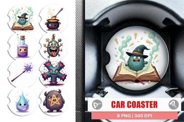 Car Coaster Magic Potions Sublimation artnoy 