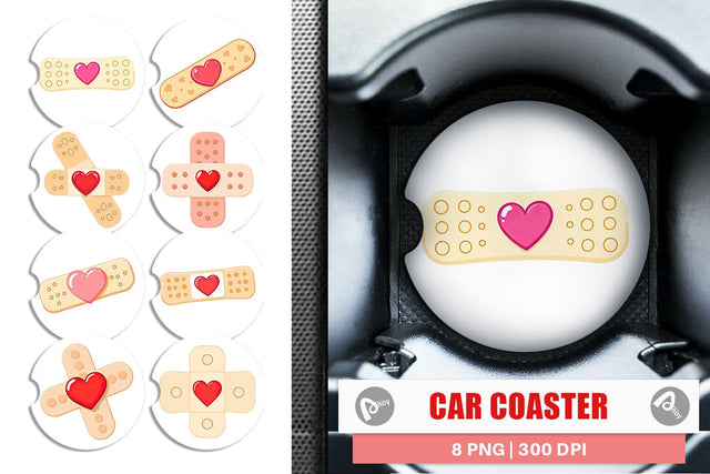 Car Coaster Medical Bandage Sublimation artnoy 