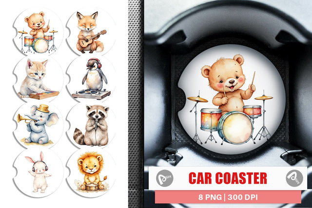 Car Coaster Melody Baby Beats Sublimation artnoy 