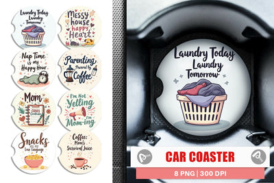 Car Coaster Mom Humor Quotes Sublimation artnoy 