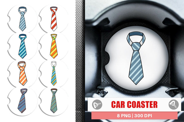 Car Coaster Necktie Sublimation artnoy 