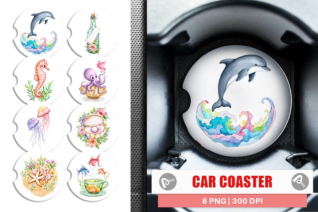 Car Coaster Ocean Dreams Sublimation artnoy 
