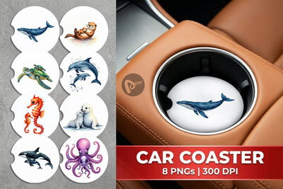 Car Coaster Ocean Wonders Sublimation artnoy 