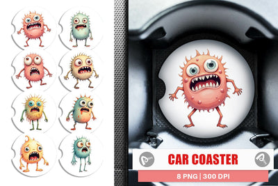 Car Coaster Panic Monster Sublimation artnoy 