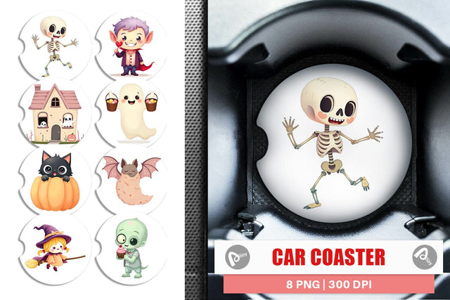 Car Coaster Pastel Spook Parade Sublimation artnoy 