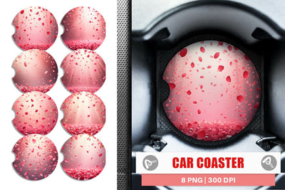 Car Coaster Petal Rain Sublimation artnoy 