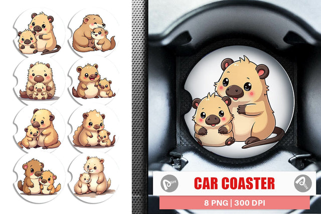 Car Coaster Platypus Mother's Day Sublimation artnoy 