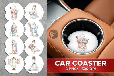 Car Coaster Relatable Housework Mom Ghost Sublimation artnoy 