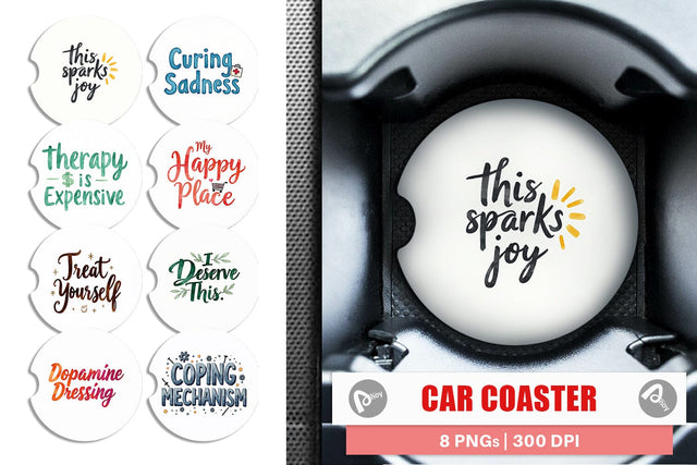 Car Coaster Retail Therapy Sarcasm Sublimation artnoy 