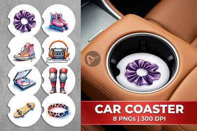 Car Coaster Retro Roller Vibes Sublimation artnoy 