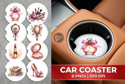 Car Coaster Retro Vanity Coquette Sublimation artnoy 