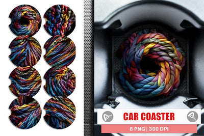 Car Coaster Rope Texture Sublimation artnoy 
