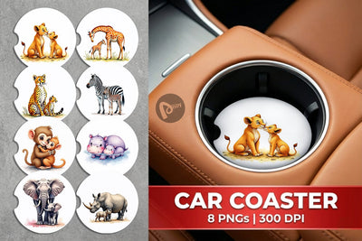 Car Coaster Safari Love Sublimation artnoy 