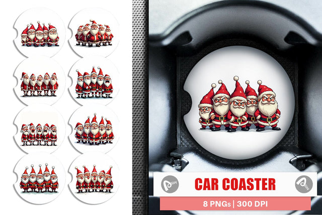Car Coaster Santa Emotion Extravaganza Sublimation artnoy 
