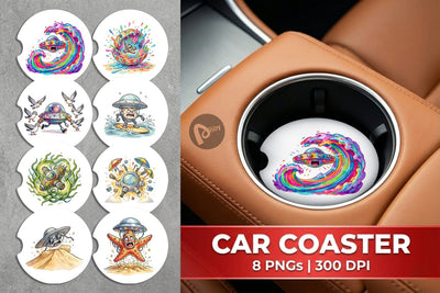 Car Coaster Sarcastic Beach Gear Sublimation artnoy 