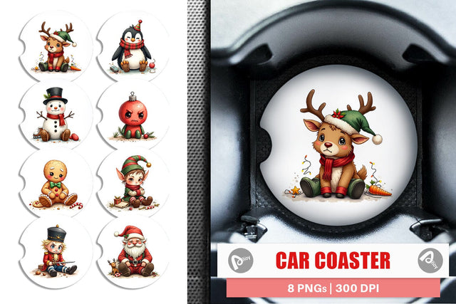 Car Coaster Sarcastic Chrisrtmas Sublimation artnoy 