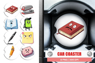 Car Coaster Sarcastic Study Buddies Sublimation artnoy 