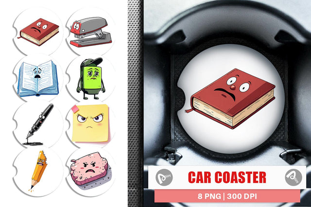 Car Coaster Sarcastic Study Buddies Sublimation artnoy 