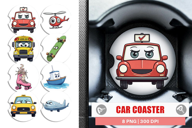 Car Coaster Sarcastic Transport Squad Sublimation artnoy 