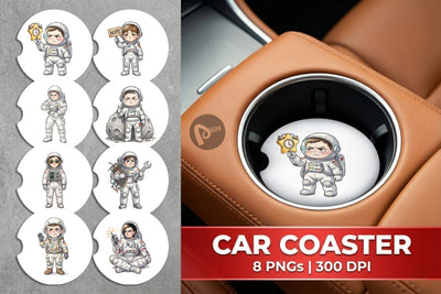 Car Coaster Sassy Introvert Astronaut Sublimation artnoy 