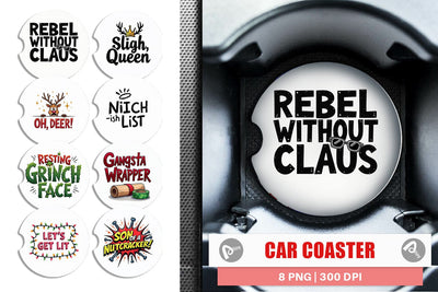 Car Coaster Sassy Reindeer Games Sublimation artnoy 