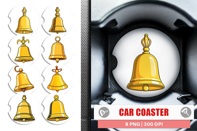 Car Coaster School Bell Sublimation artnoy 
