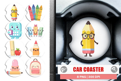 Car Coaster School Buddies Sublimation artnoy 