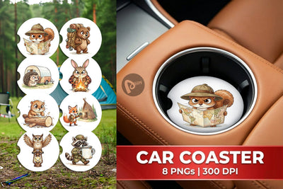 Car Coaster Serious Survivalist Animal SVG artnoy 