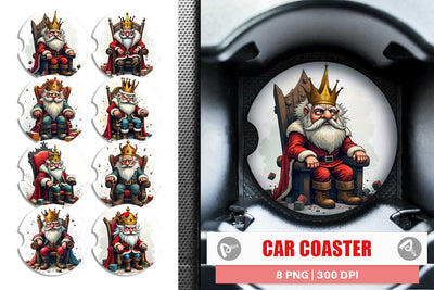 Car Coaster Shattered Nutcracker King Sublimation artnoy 