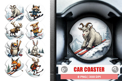 Car Coaster Ski Grumps Sublimation artnoy 
