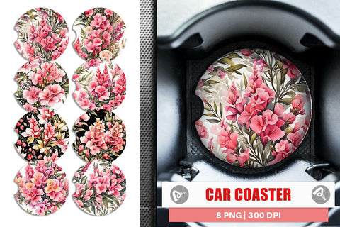 Car Coaster Snapdragon Pattern Sublimation artnoy 